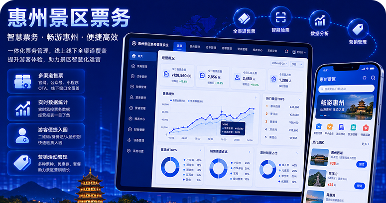 惠州景区分时预约票务平台