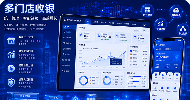 多门店连锁收银系统管理系统